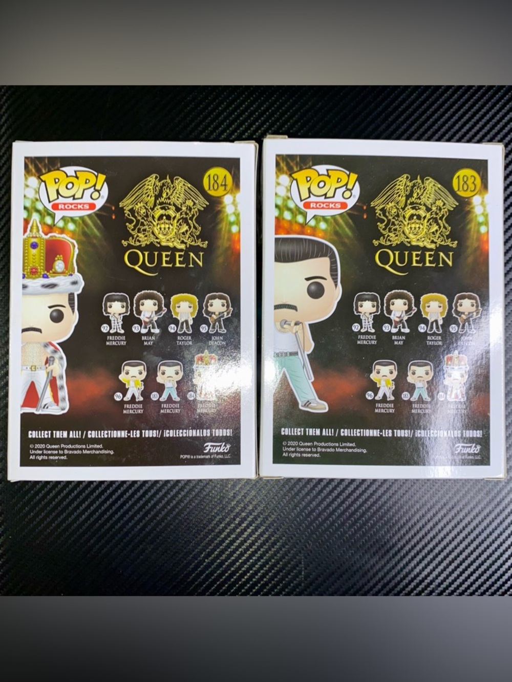 NIB Freddy Mercury Funko Pop Bundle #183 & #184 - Queen Pop! Rocks Set - Picture 5 of 5